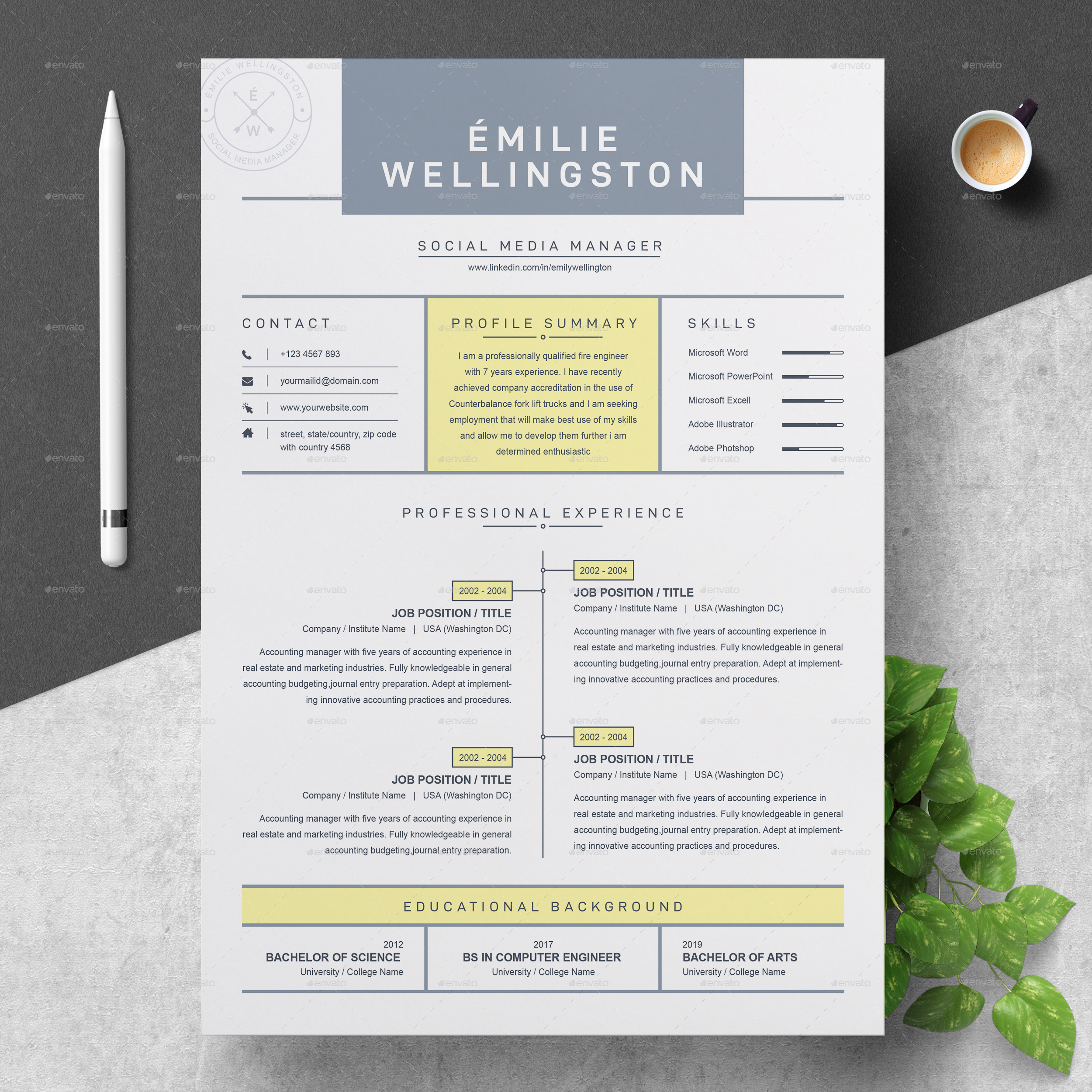 creative professional resume cv template by professional creative resume examples